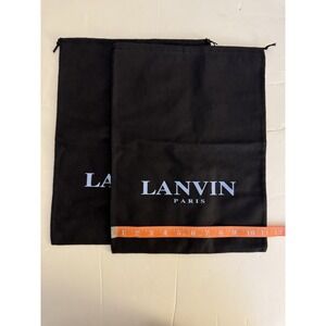Lanvin Paris Black Blue Fleece Lot of 2 Luxury Travel Storage Dust Bags